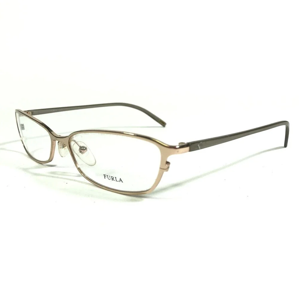 Furla Eyeglasses Frames MOD. IRINA VU4018 COL.300 Brown Gold Cat Eye 55-15-135